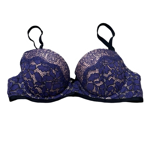 Lace Underwire Bra - Purple - Picture 1 of 5